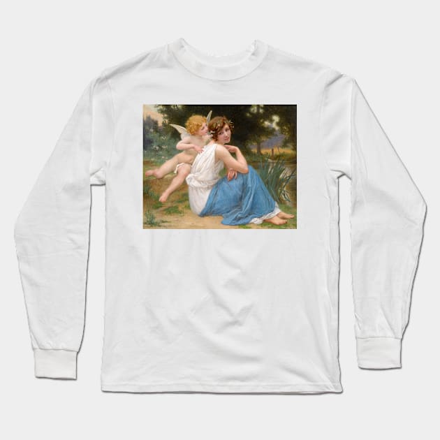 Cupid and Psyche by Guillaume Seignac Long Sleeve T-Shirt by Classic Art Stall